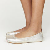 Samara Foldable Ballet Flat in Gold Leather from Yosi Samra