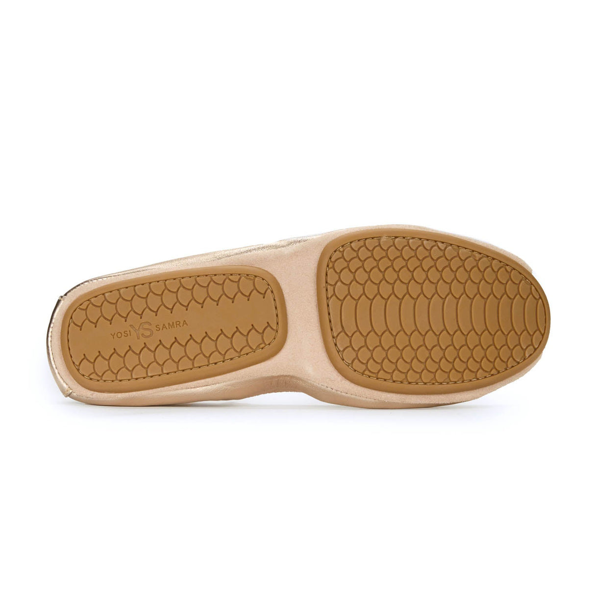 Samara Foldable Ballet Flat in Rose Gold Leather from Yosi Samra