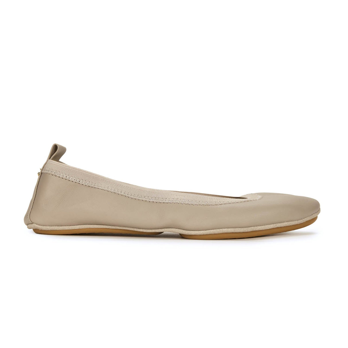 Samara Foldable Ballet Flat in Simply Taupe Leather from Yosi Samra