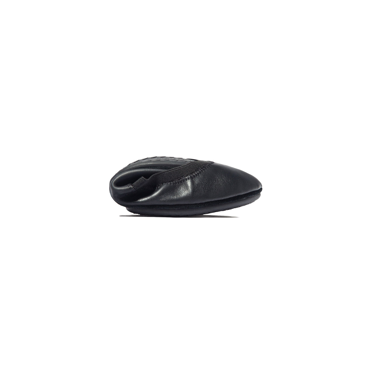Samara Foldable Ballet Flat in Black Leather from Yosi Samra
