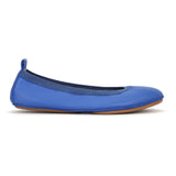Samara Foldable Ballet Flat in Lapis Blue Leather from Yosi Samra