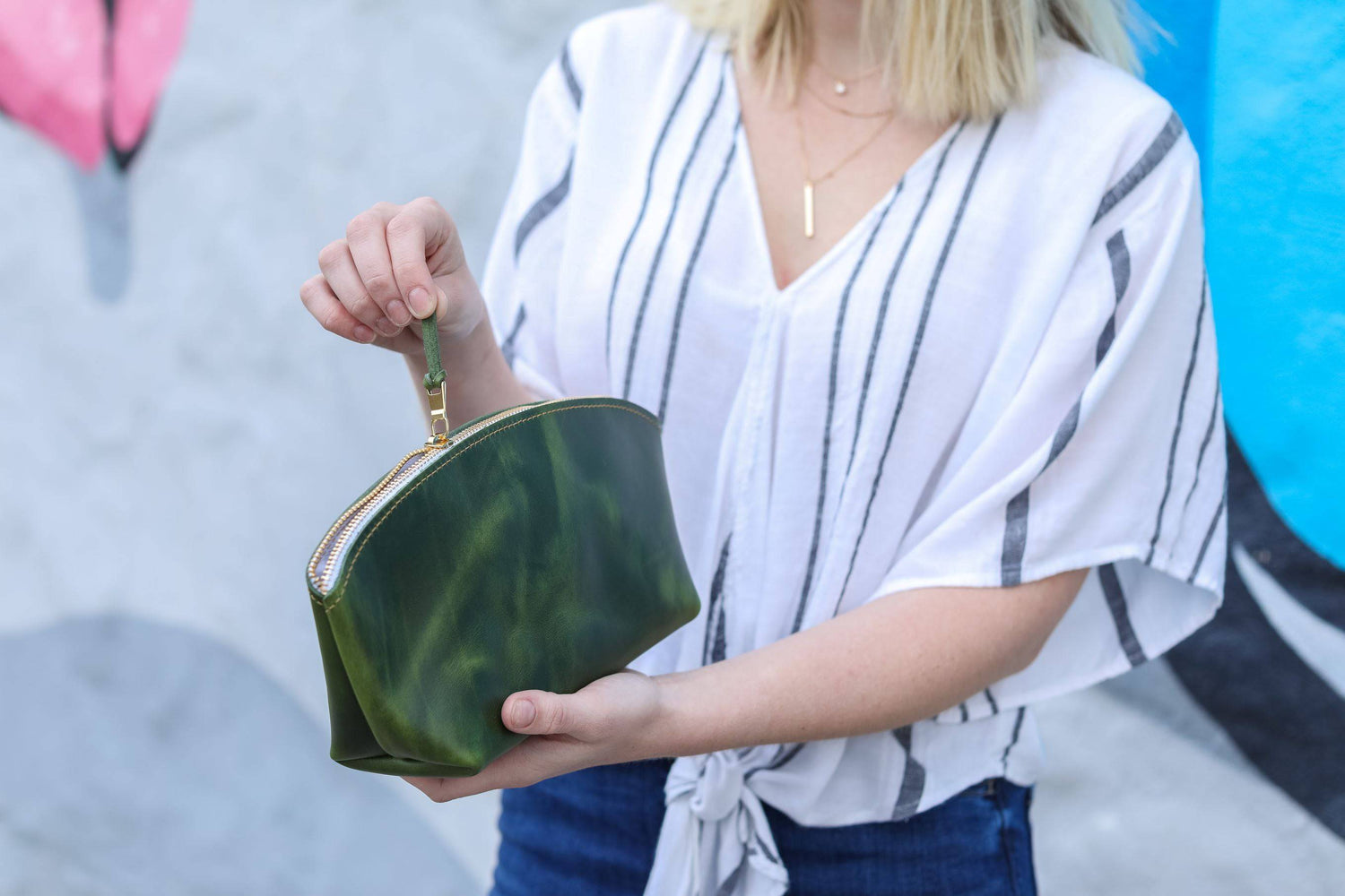 Eclipse Cosmetic Bag All for American from Lifetime Leather Co.