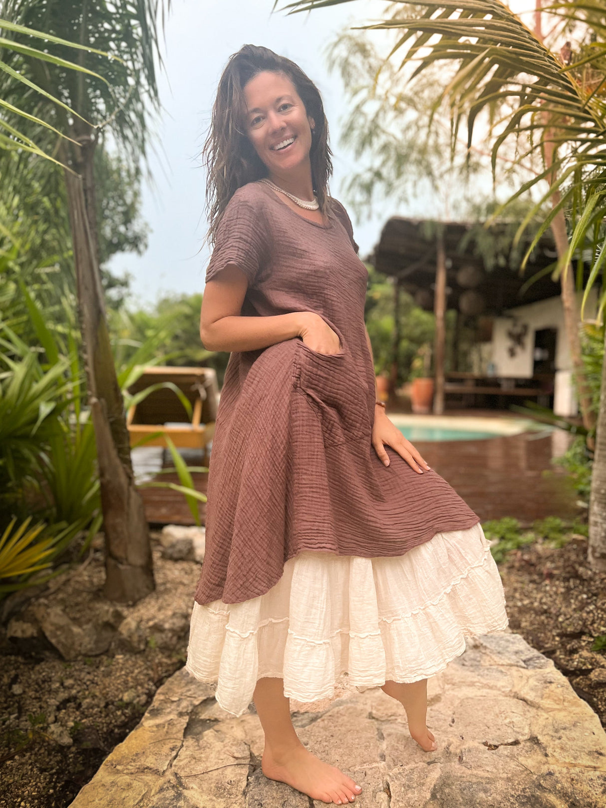 Tee Dress Mini From Cotton Flower Clothing