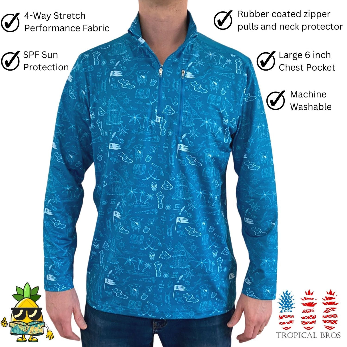 Sarau's Shipwreck Quarter Zip from Tropical Bros