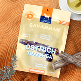 Crunchy Ostrich Trachea Cuts: The Airy, All-Natural Treat for Small to Medium Dogs from Savannah Pet Food