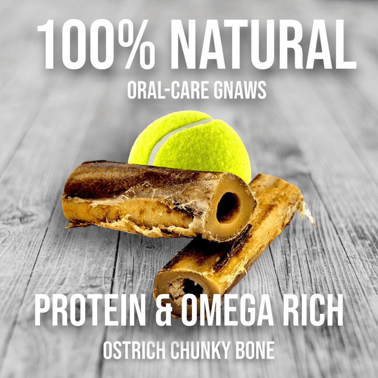 Ostrich Chunky Bones (4" x 2" - 2 Pack): The Long-Lasting, Flavor-Packed Bones for Small to Medium Dogs from Savannah Pet Food
