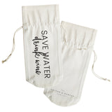 Save Water, Drink Wine Canvas Wine Bag from The Cotton & Canvas Co.