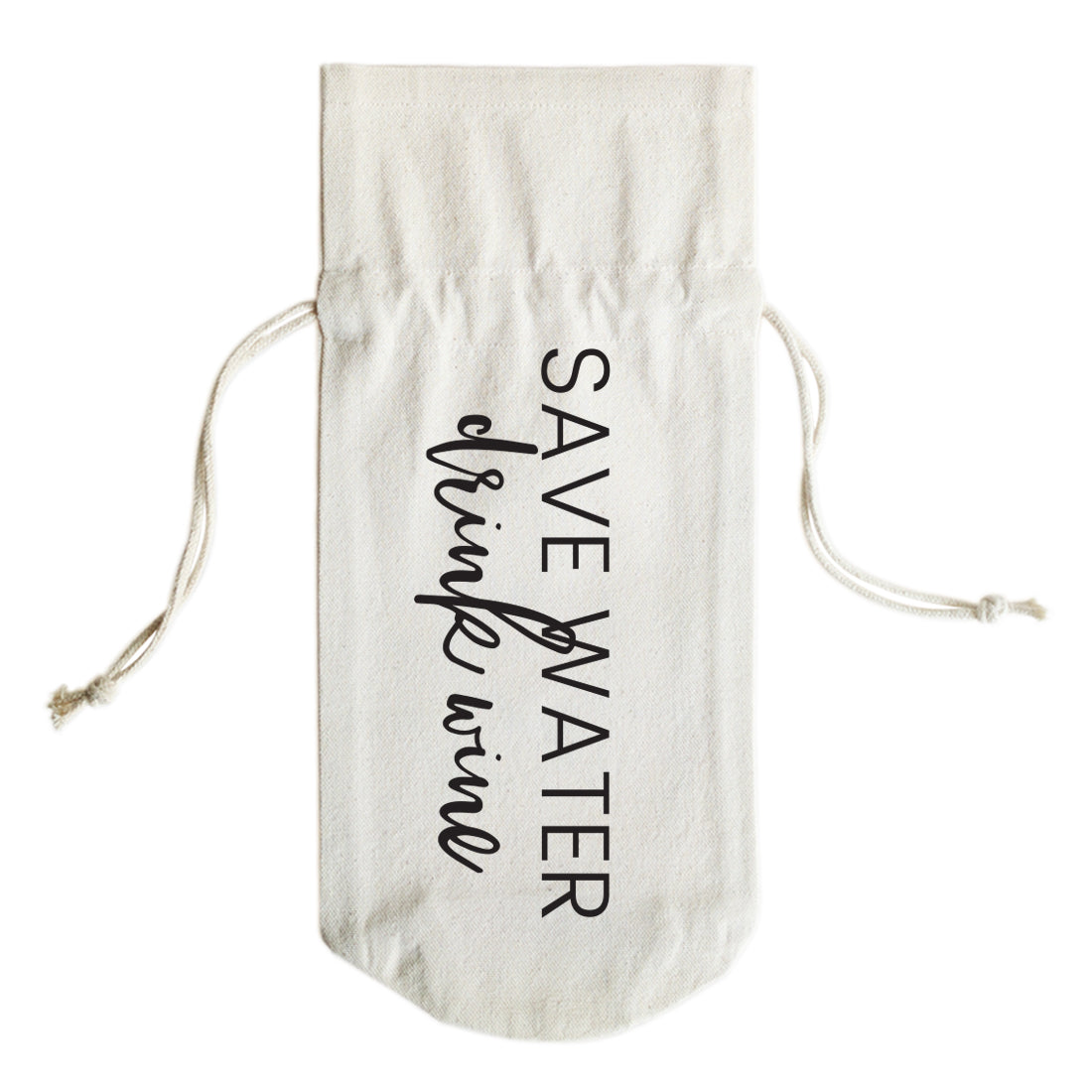 Save Water, Drink Wine Canvas Wine Bag from The Cotton & Canvas Co.