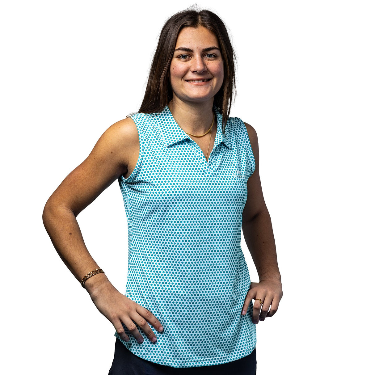 Women's Scales Pickleball Sleeveless Polo From Diadem Sports