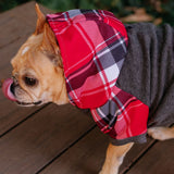 Frenchie Dog Hoodie - Scarlet Plaid from Frenchie Bulldog