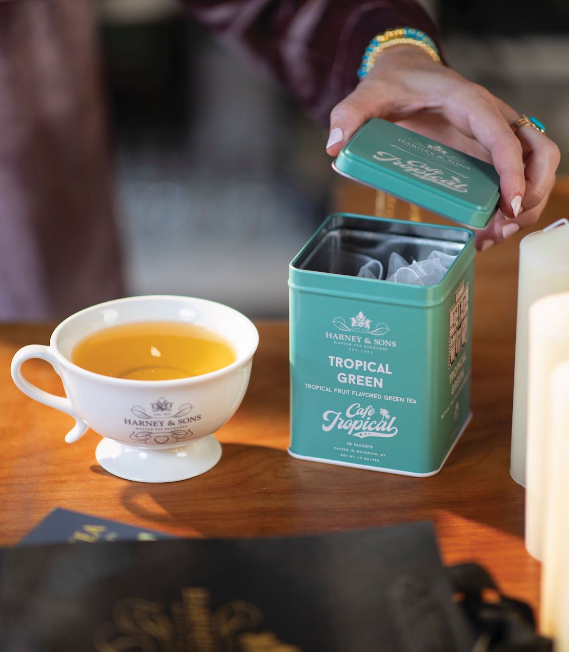 Tropical Green, Tin of 20 Sachets from Harney & Sons Fine Teas