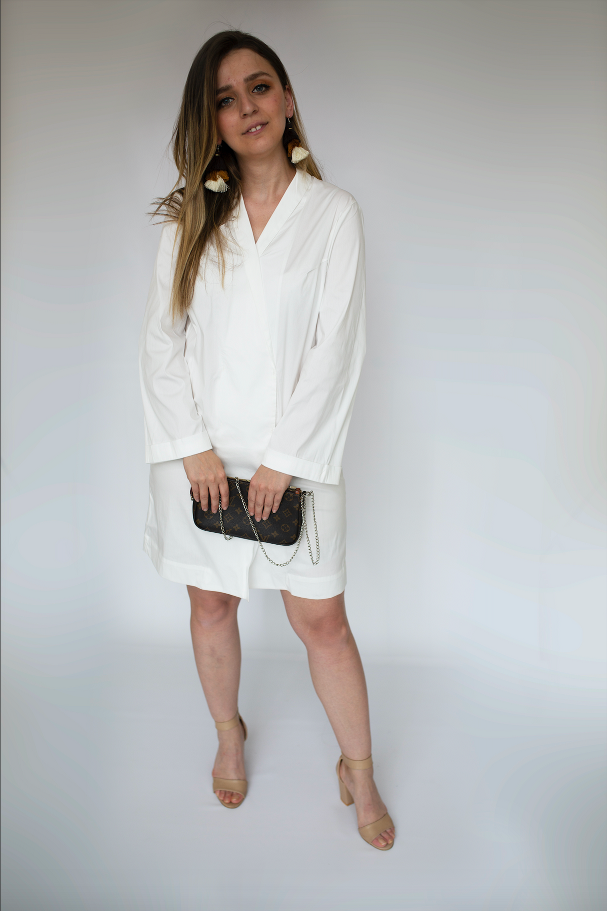 WRAPPED DRESS WIDE OPEN SLEEVES from EBRU Home