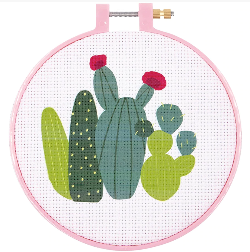 Cactus Cross Stitch Kit by Quirky Crate