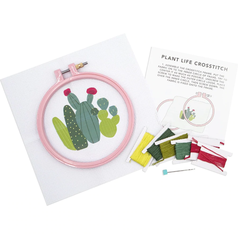 Cactus Cross Stitch Kit by Quirky Crate