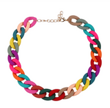 Rainbow Acrylic Chain Necklace from Medusa's Makeup