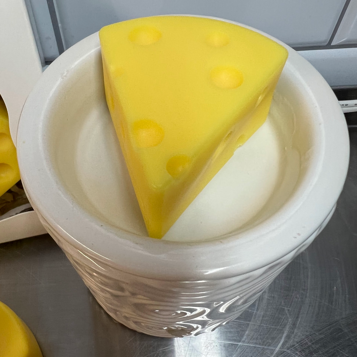 CHEESE wedges Fake Food Wax Melts | 3 Melts | 6.5 oz From Eartherella Soap & Candle Co.