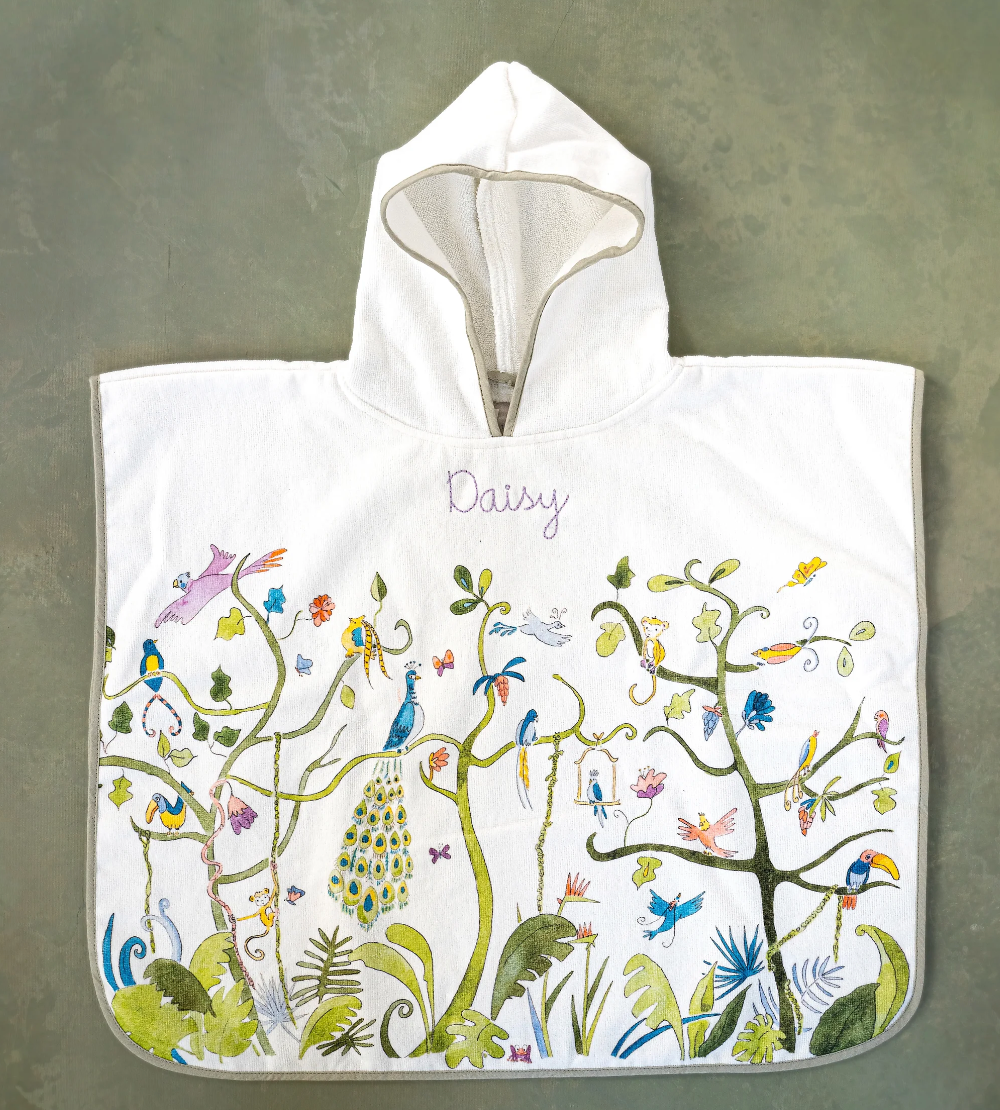 Tropical Chinoiserie Swim Poncho from Timo & Violet