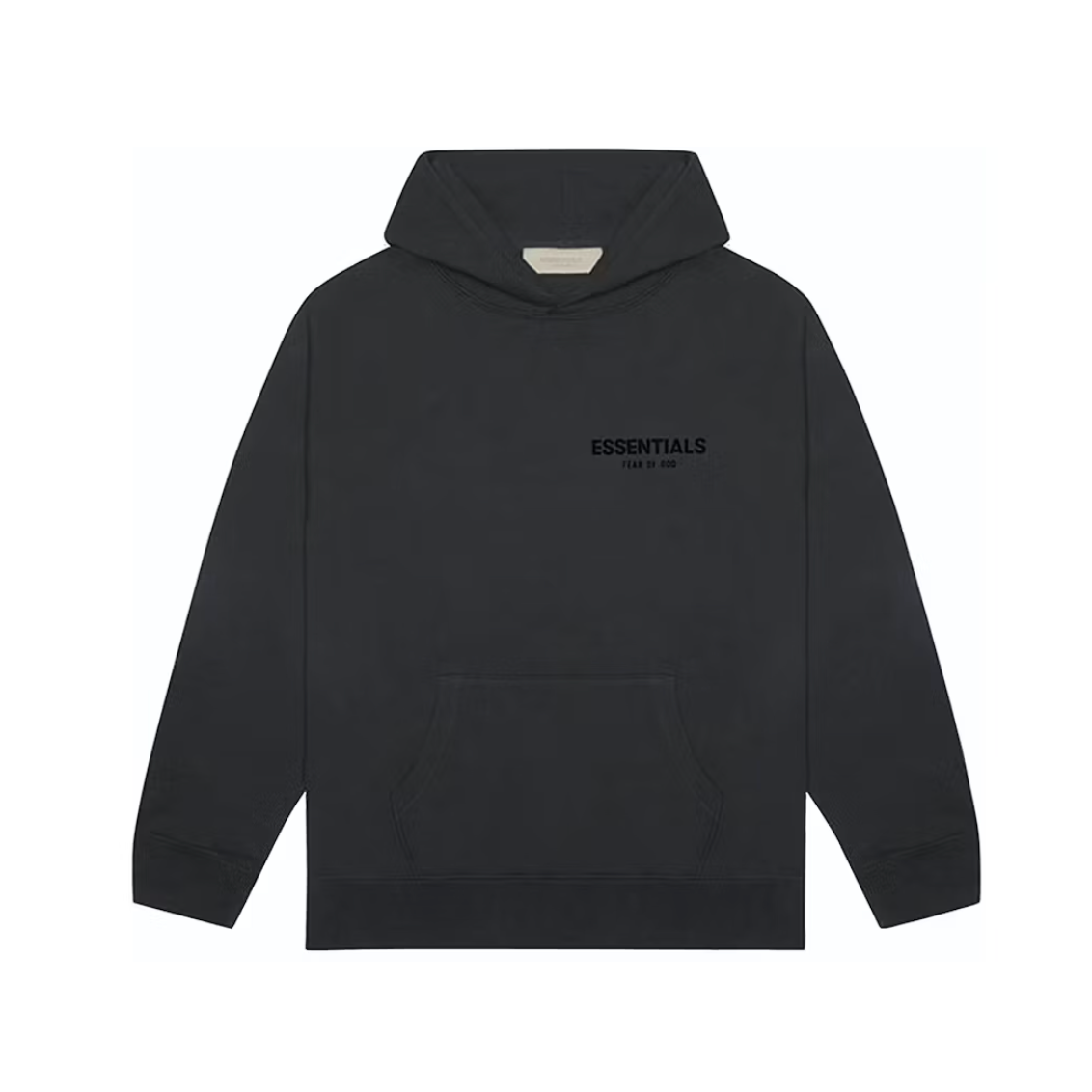 Fear of God Essentials Pull-Over Hoodie (SS22) (Black / Stretch Limo) from LacedUp