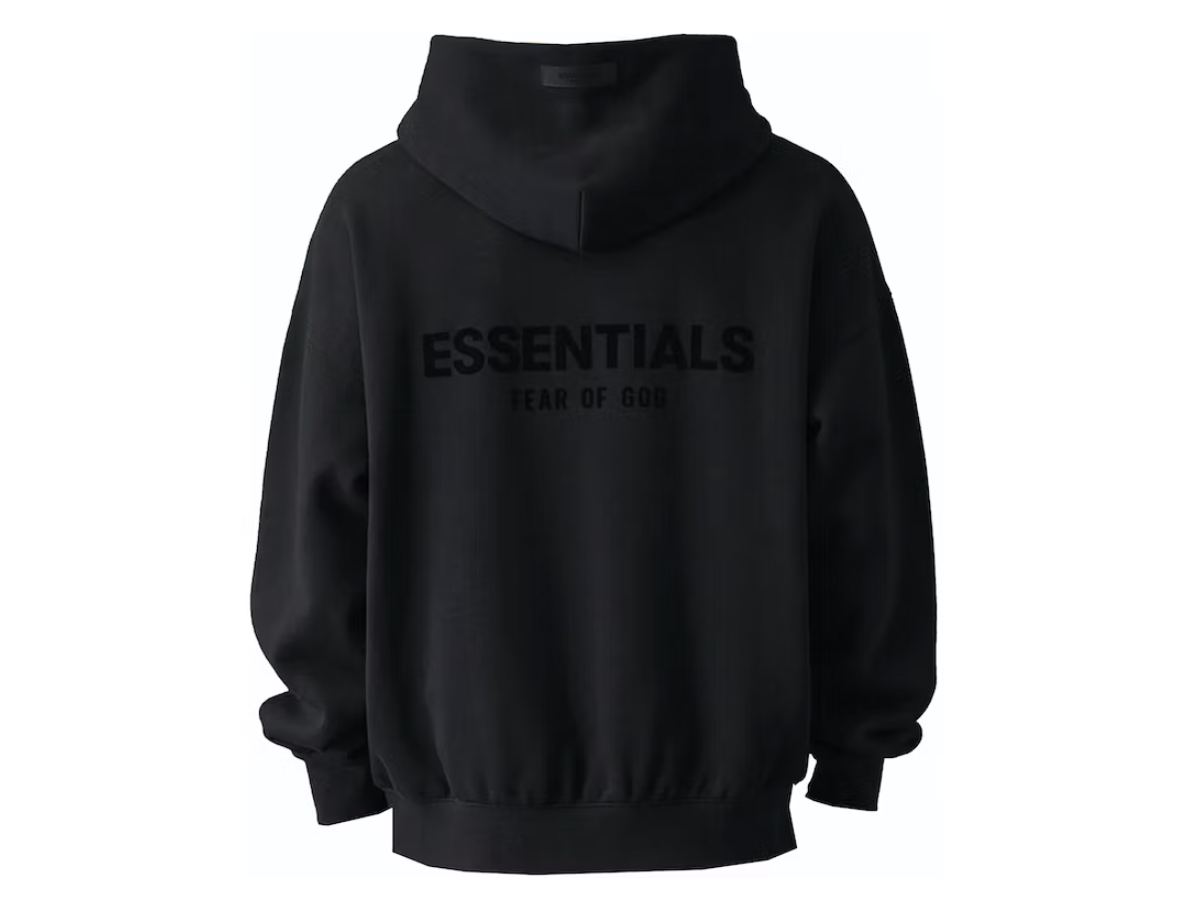 Fear of God Essentials Pull-Over Hoodie (SS22) (Black / Stretch Limo) from LacedUp