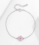 BLOSSOM Accent Bracelet - 925 Sterling Silver with Pink Zircon from Mack & Rex