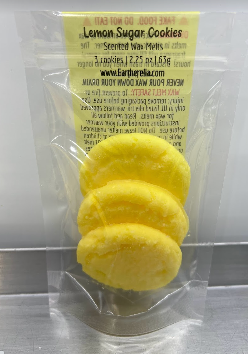 LEMON SUGAR COOKIES Wax Melts Realistic |  Fake Food From Eartherella Soap & Candle Co.