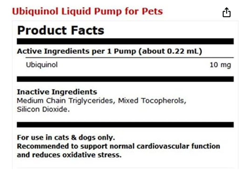 CELLULAR HEALTH /  Ubiquinol For Pets from ReNewedPet