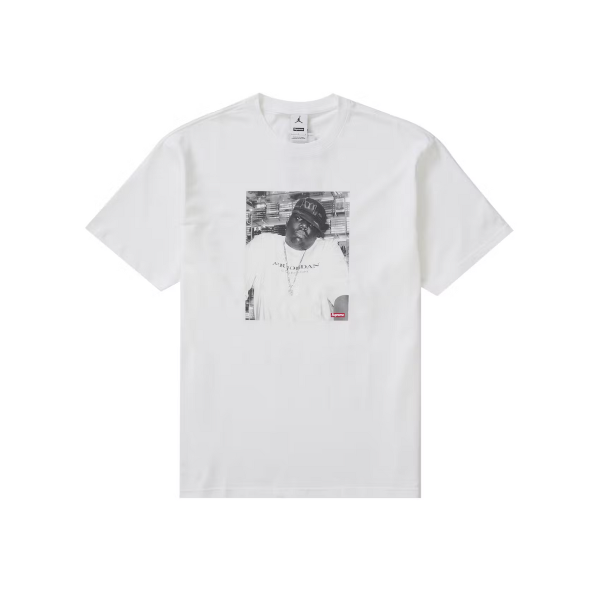 Supreme Jordan Biggie S/S Tee T-Shirt Top (White) from LacedUp