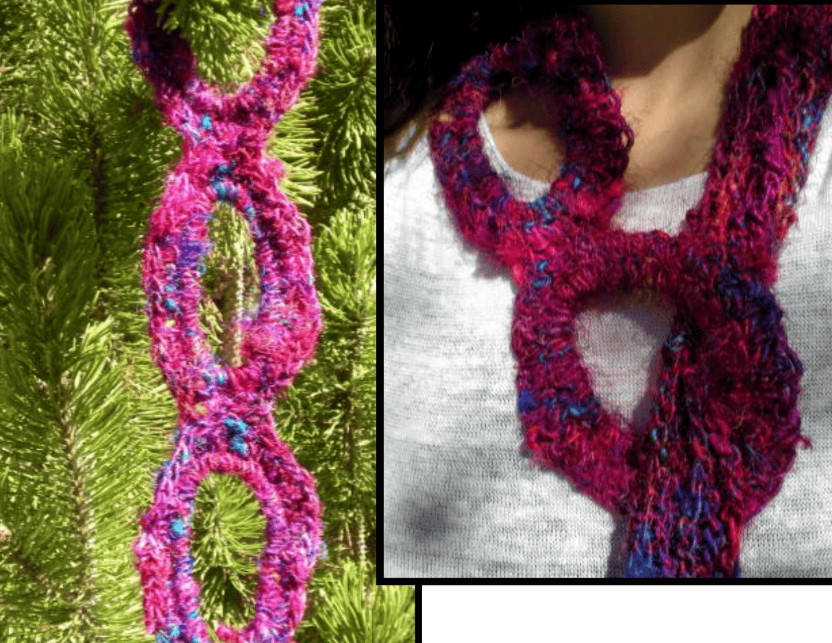 A Roundabout Way Scarf Pattern from Darn Good Yarn