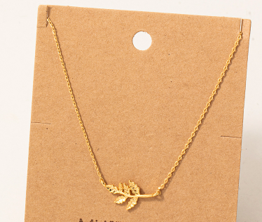 Leaf Branch Pendant Necklace through MARKET
