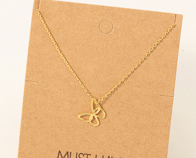 Wire Butterfly Pendant Necklace through MARKET