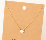 Opal Stone Pendant Necklace through MARKET