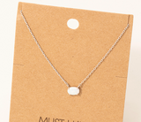 Opal Stone Pendant Necklace through MARKET