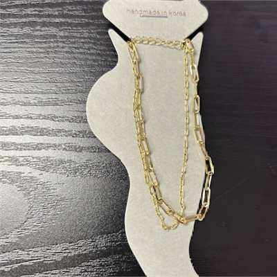Two Row Chain Anklet through MARKET