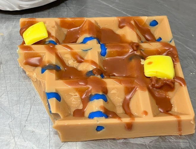 Giant BLUEBERRY WAFFLES  Wax Melts | Fake Food | 2 Waffles | 7.5 oz From Eartherella Soap & Candle Co.