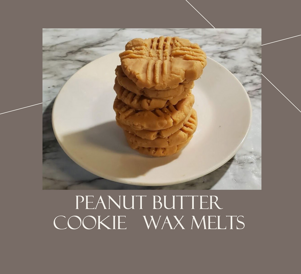 Realistic PEANUT BUTTER COOKIES Wax Melts | Wax Embeds for Candles | Fake Food From Eartherella Soap & Candle Co.