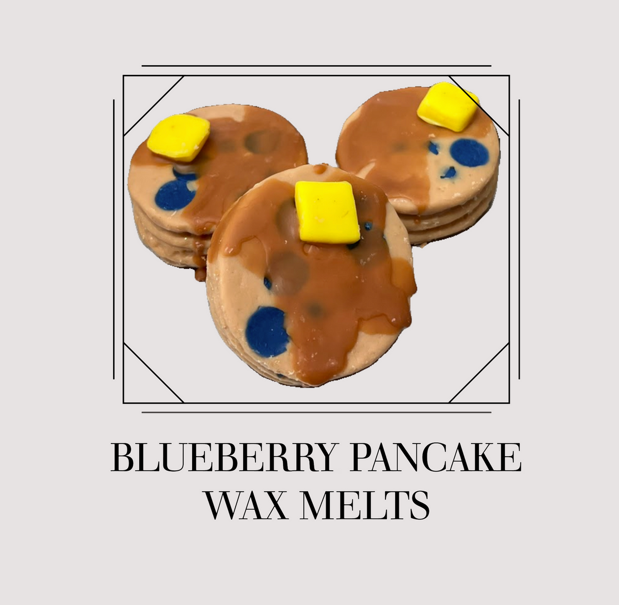 MINI stack of BLUEBERRY PANCAKES Wax Melts | Fake Food | 6 oz From Eartherella Soap & Candle Co.