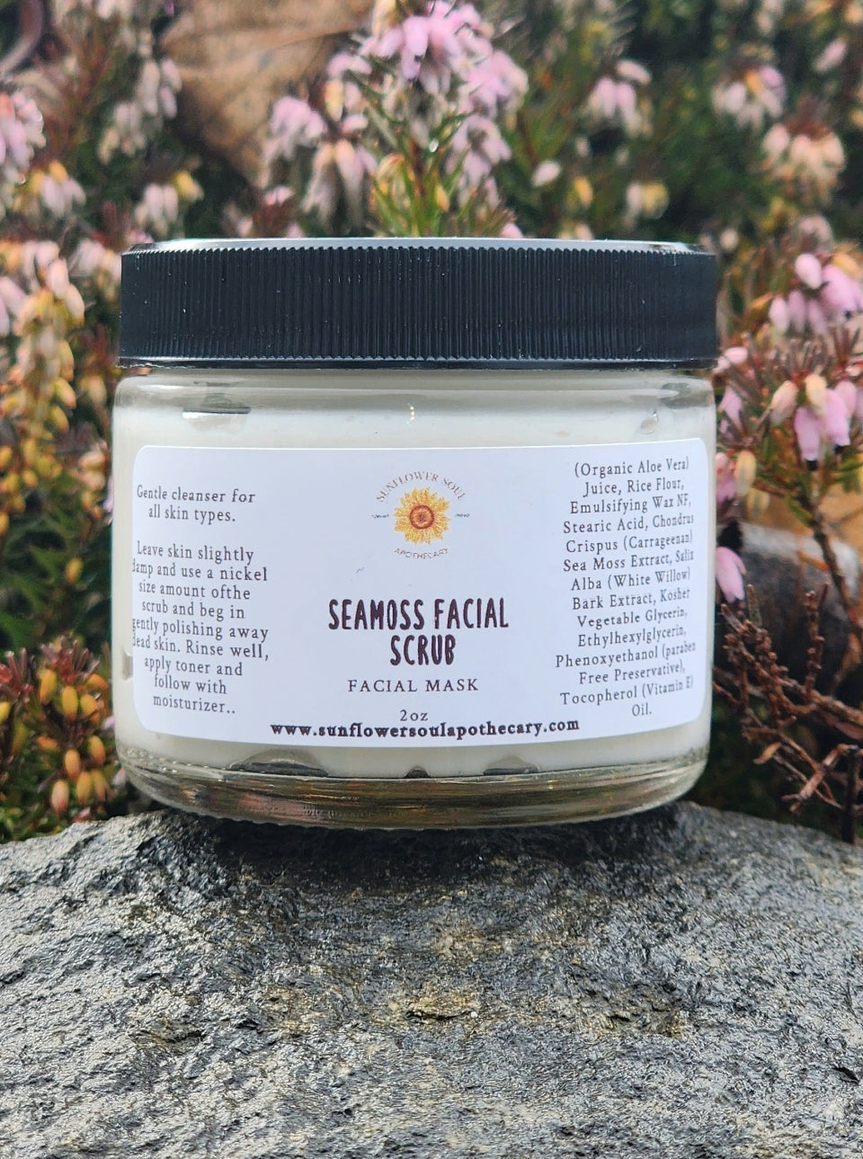 Seamoss Facial Scrub from sunflowersoulapothecary.com