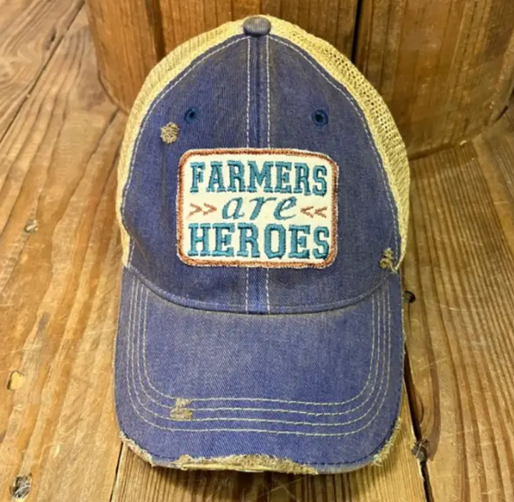 Farmers are Heros Hat from The Goat Stock