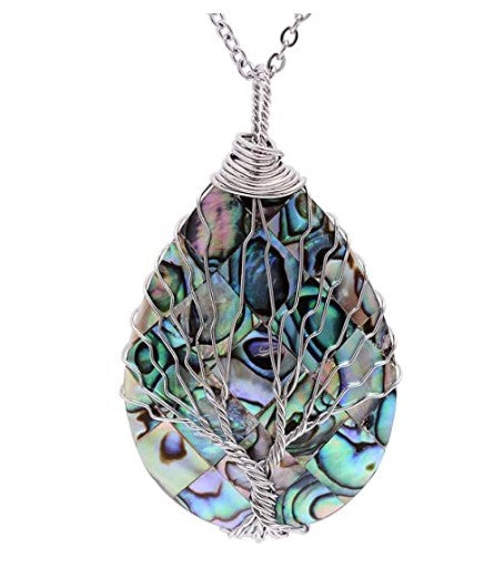 ABALONE SHELL TEAR DROP NECKLACE from Ashlen