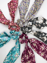 Teal Satin Scarf Scrunchie from Ash & Rose