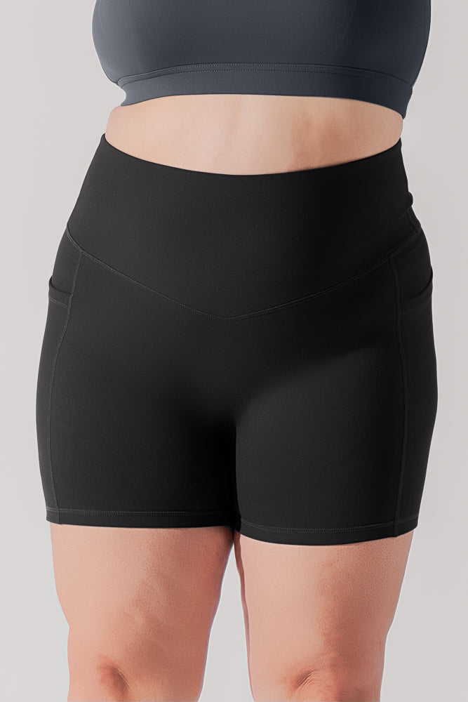 Supersculpt™ Midi Short with Pockets - Black from POPFLEX