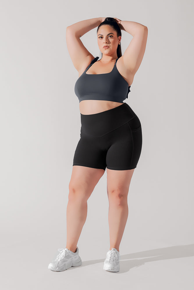 Supersculpt™ Midi Short with Pockets - Black from POPFLEX