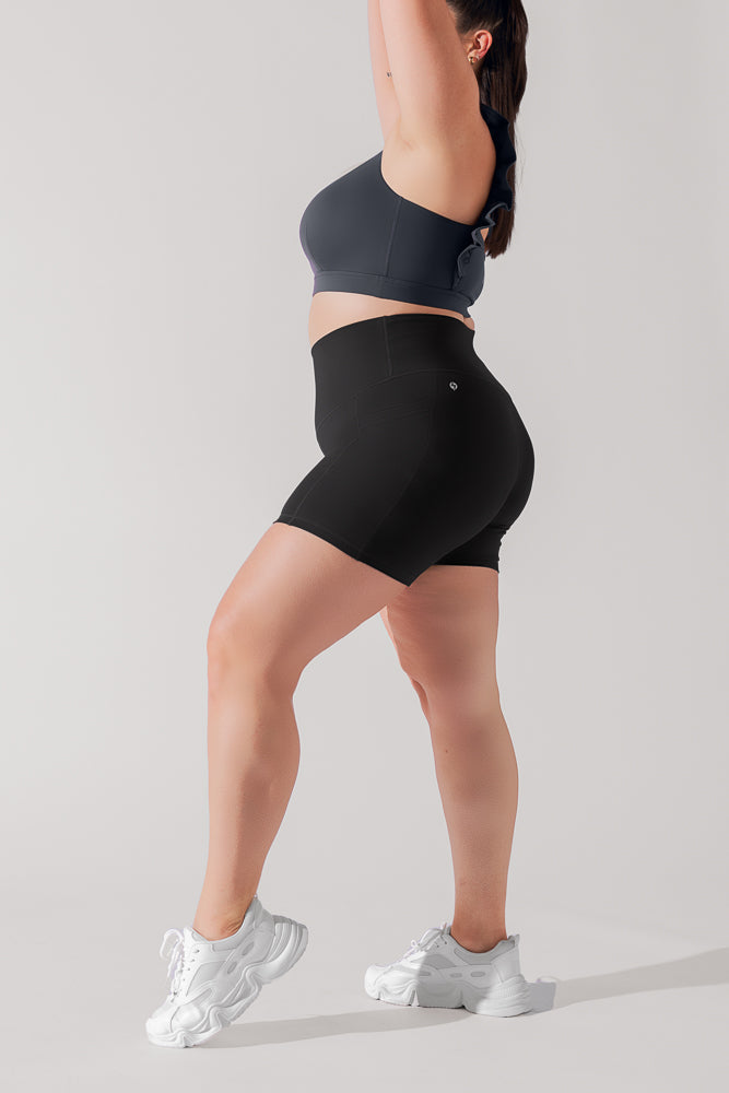 Supersculpt™ Midi Short with Pockets - Black from POPFLEX