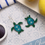Sea Turtle Hoops from LE CHIC MIAMI