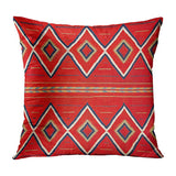 Red Rustic Aztec Cushion Covers from Moderny