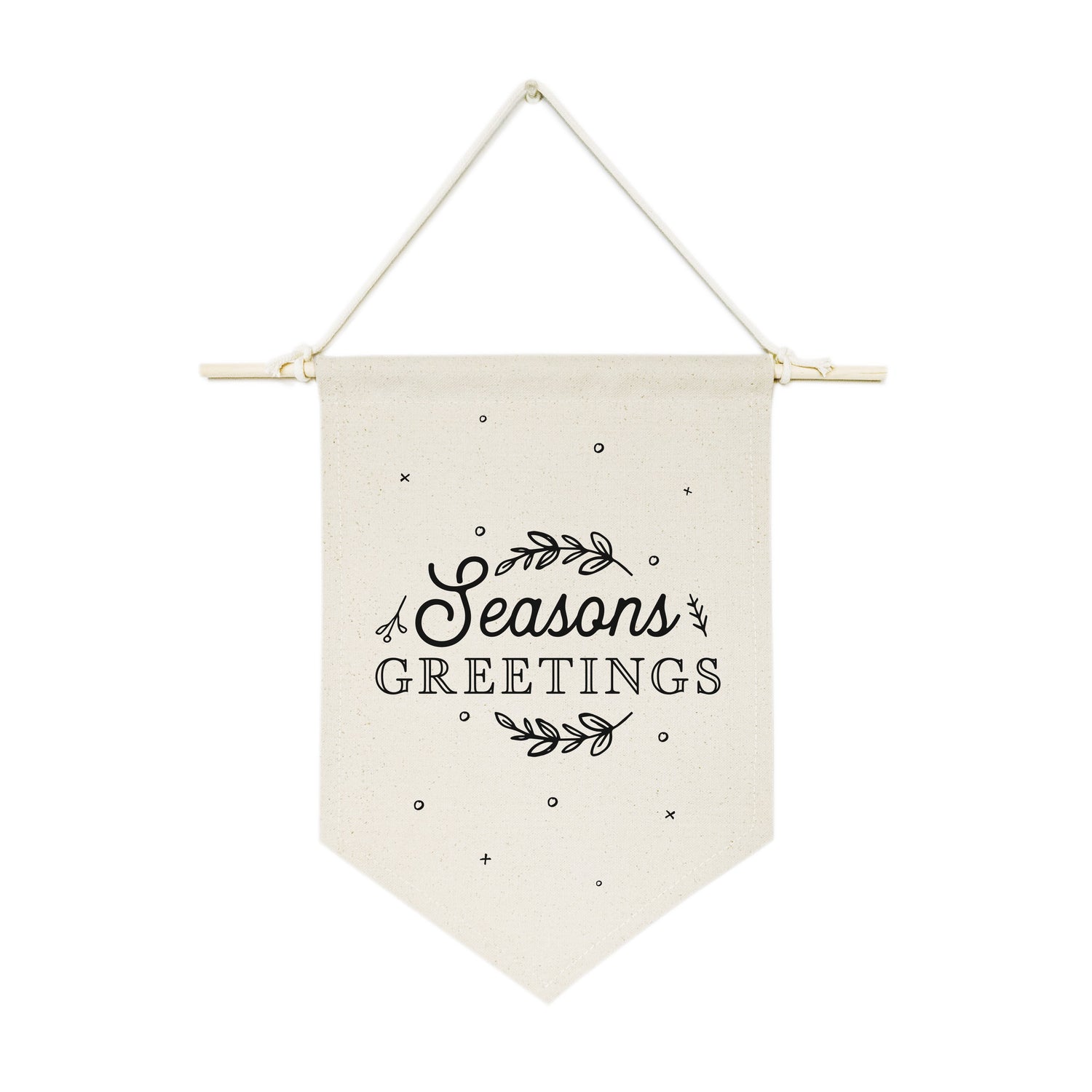 Seasons Greetings Hanging Wall Banner from The Cotton & Canvas Co.