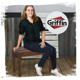 GRIFFIN Brown Wood PU Leather Piano Bench - Double Vintage Design, Ergonomic Chair Musician Keyboard from GeekStands