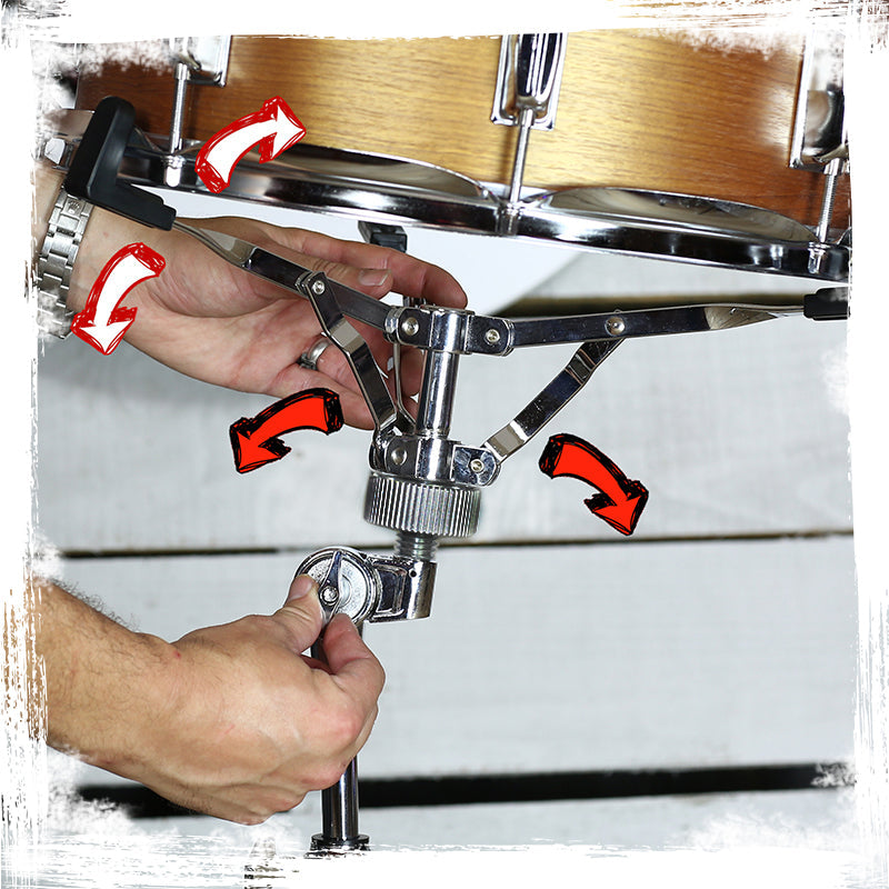 Snare Drum Stand by GRIFFIN - Deluxe Percussion Hardware Base Kit - Double Braced, Light Weight Mount for Standard Snares, Tom Drums & Practice Pad from GeekStands.com