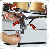 2-PACK Snare Drum Stand by GRIFFIN | Chrome Double Braced, Light Weight Mount for Standard Snares, Tom Drums & Practice Pad | Slip-Proof Gear Tilter & Clamp Style Basket Holder Percussion Hardware Kit from GeekStands.com