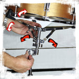 Snare Drum Stand by GRIFFIN | Deluxe Percussion Hardware Base Kit | Double Braced, Light Weight Mount for Standard Snares, Tom Drums & Practice Pad | Slip-Proof Gear Tilter & Clamp Style Basket Holder from GeekStands.com